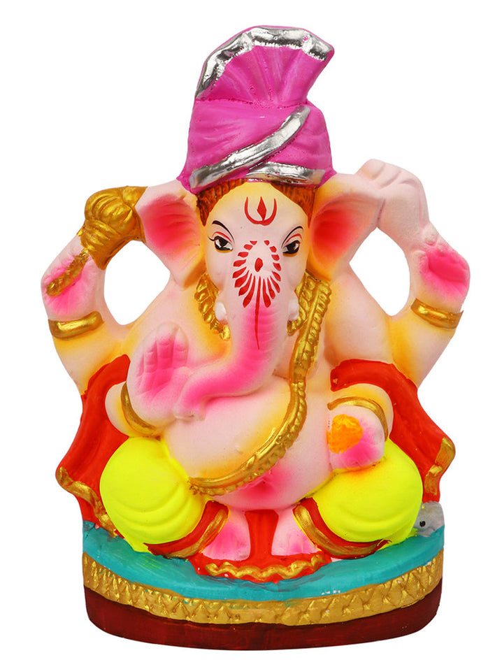 8.5 Inch Nandana Eco-Friendly Ganesha Idol in Padmasana Pose of Ganpati