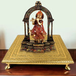 Wooden Kalash Chowki - 12 Inch