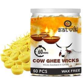 50 Pc Pure Cow Ghee Diya Wicks 60 Mint