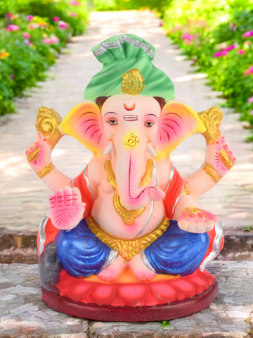 9 INCH Skandapurvaja Eco-Friendly Ganesha Idol