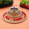 Red with golden Karwa Chauth Thali Set