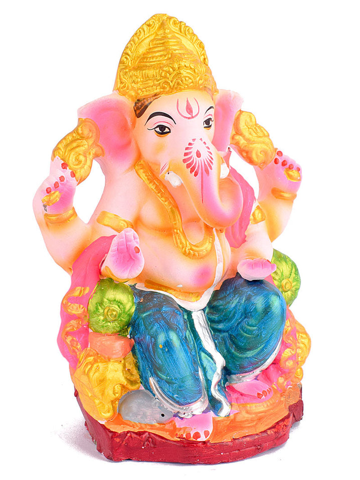 9 INCH Eco-Friendly Ganesh Ji Sitting on Shinghasan