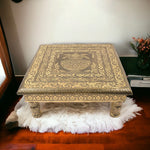 Wooden Kalash Chowki - 14 Inch