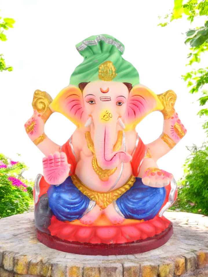 9 INCH Skandapurvaja Eco-Friendly Ganesha Idol