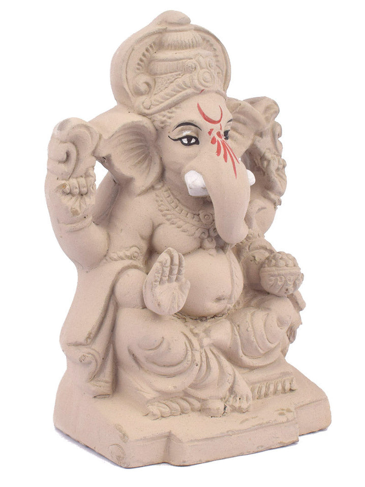 6 Inch God Ganesha Seated with One Leg Folded