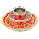 Stunning Red Karwa Chauth Thali Set