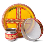 Yellow Karwa Chauth Thali Set