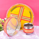 Yellow Karwa Chauth Thali Set