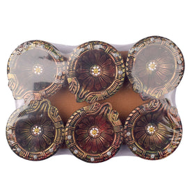 6-Piece Traditional Clay Diya