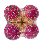4 Pc Clay Diya Set