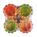 4 Piece Clay Diya Set