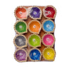 12 Pc Multicolor Clay Diya