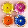 Set of 4 Clay Diya