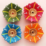 Set of 4 Clay Diya