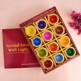 Set of 12 Clay diya