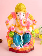9 INCH Eco-Friendly Ganesh Ji Sitting on Shinghasan