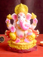 7.5 Inch Devendrashika Eco-Friendly Ganesha Idol