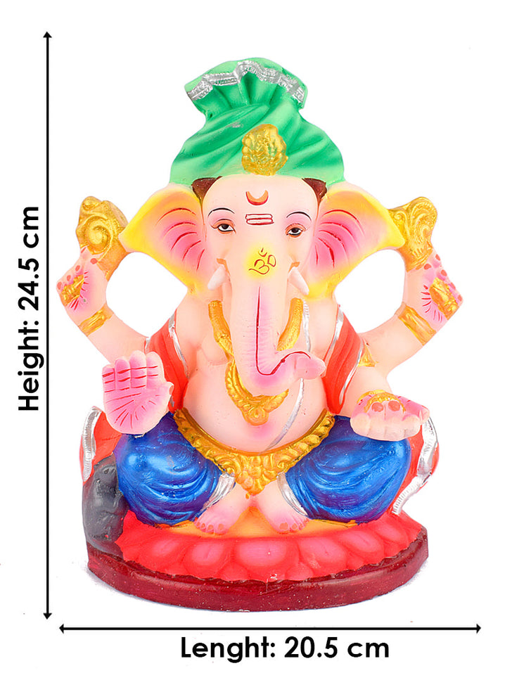 9 INCH Skandapurvaja Eco-Friendly Ganesha Idol