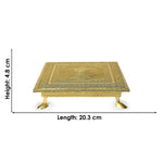 Wooden Kalash Chowki - 8 Inch