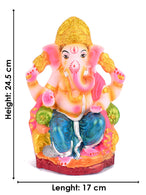 9 INCH Eco-Friendly Ganesh Ji Sitting on Shinghasan