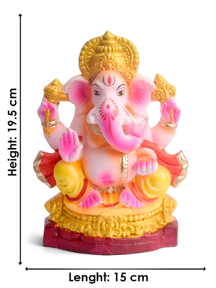 7.5 Inch Devendrashika Eco-Friendly Ganesha Idol