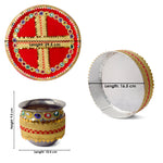 Red with golden Karwa Chauth Thali Set