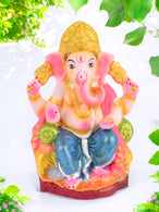 9 INCH Eco-Friendly Ganesh Ji Sitting on Shinghasan