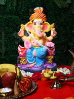 15 Inch Uddananda Eco-Friendly Ganpati Ganesha Murti
