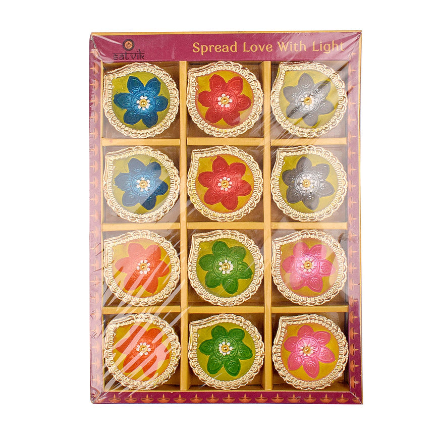 12 pc traditional Clay diya