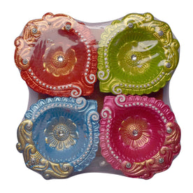Colorful Diya Set 4 Pc