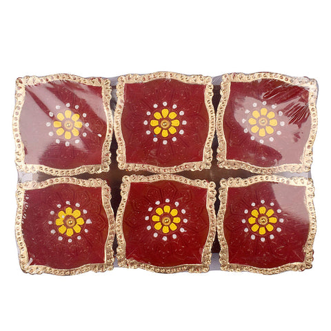 Traditional Clay Diya Set of 6